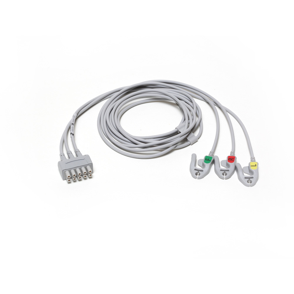 ECG Leadwire set, 3-lead, Grabber, IEC, 130 cm/ 51 in