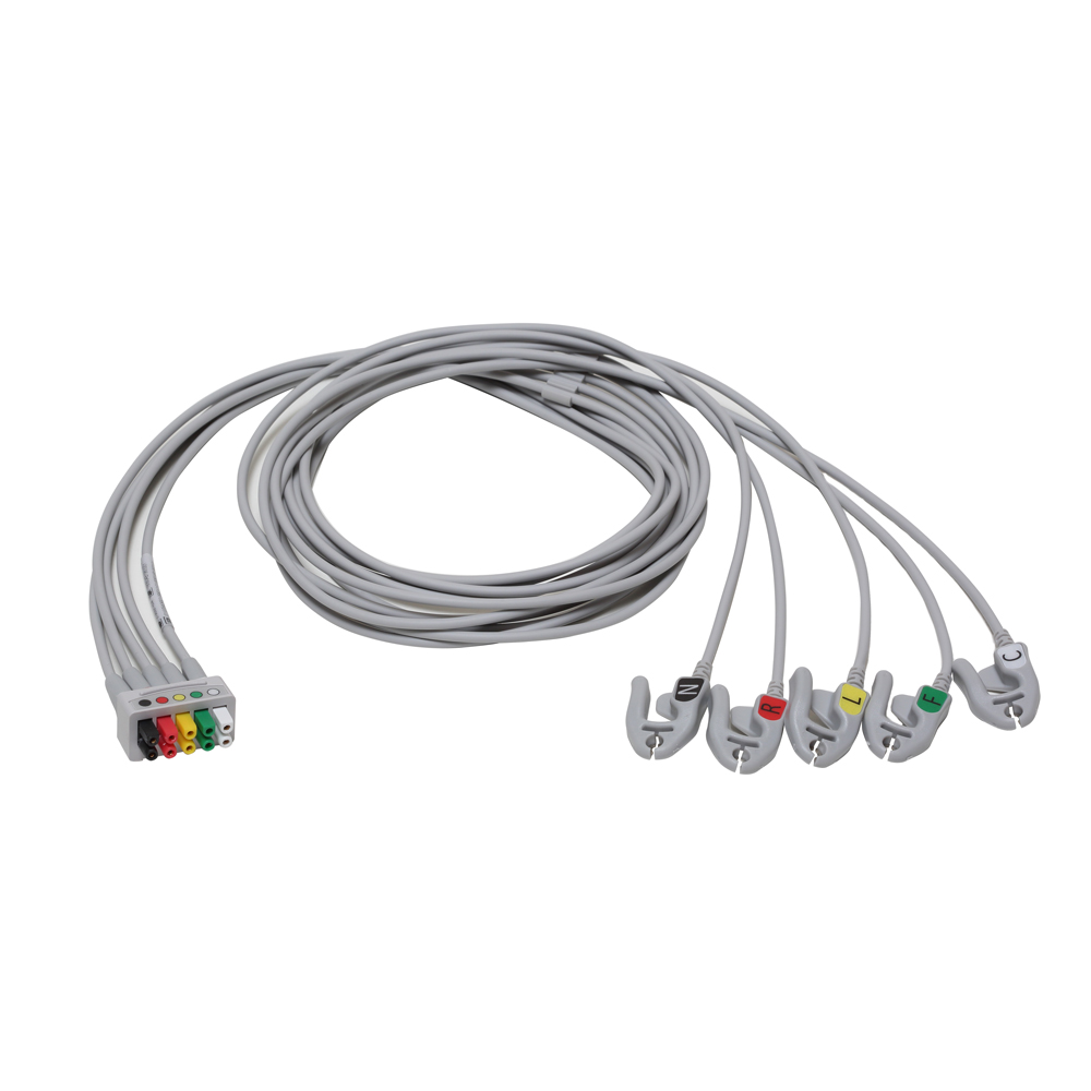 ECG Leadwire set, 5-lead, Grabber, IEC, 130 cm/ 51 in ECG Leadwire set, 5-lead, Grabber, IEC, 130 cm/ 51 in