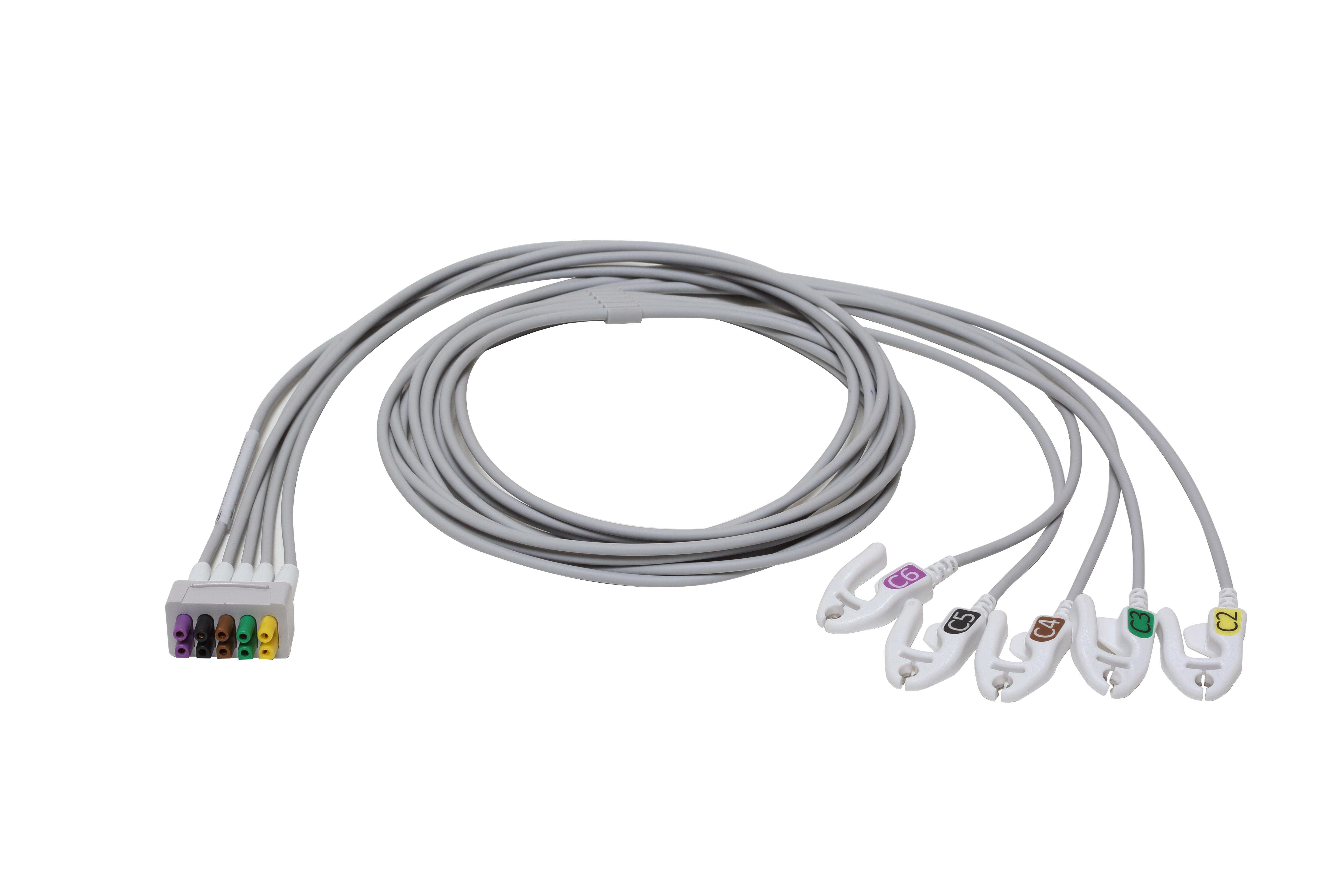 ECG Leadwire set, 5-lead C2-6, Grabber, IEC, 130 cm/ 51 in