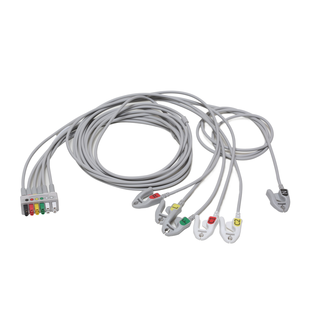 ECG Leadwire set, 6-lead, grouped, Grabber, IEC, 130 cm/ 51 in ECG Leadwire set, 6-lead, grouped, Grabber, IEC, 130 cm/ 51 in