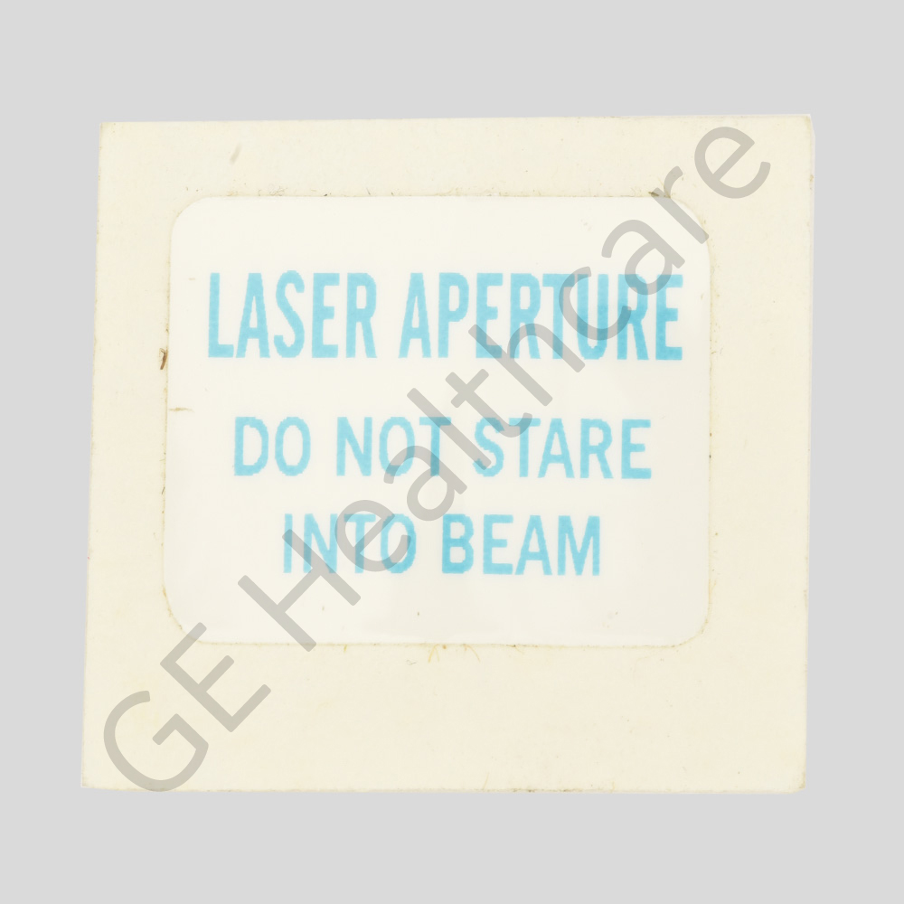 LASER APERTURE, DONT STARE INTO BEAM ADHESIVE BACKED