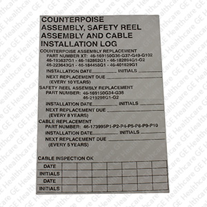 Counterpoise Safety Reel Cable Log Counterpoise Safety Reel Cable Log