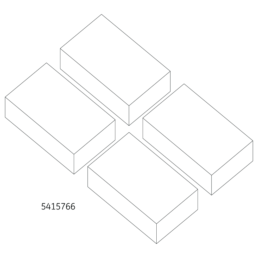 MR Patient Positioning Pad, rectangular shape, 5 in (L) x 3 in (W) x 0.88 in (H), qty 4 MR Patient Positioning Pad, rectangular shape, 5 in (L) x 3 in (W) x 0.88 in (H), qty 4