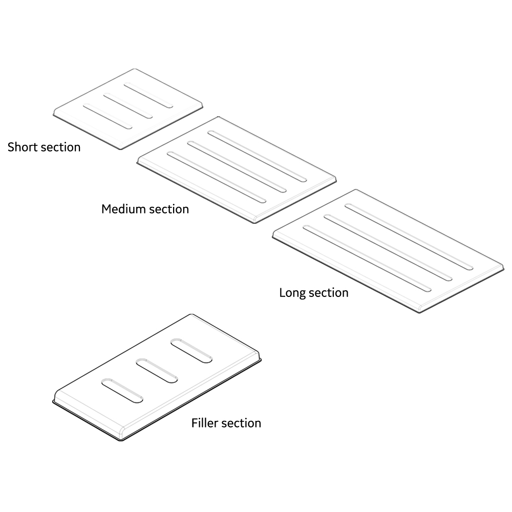 MR Table Pad Collector Kit, consisting of 4 sections