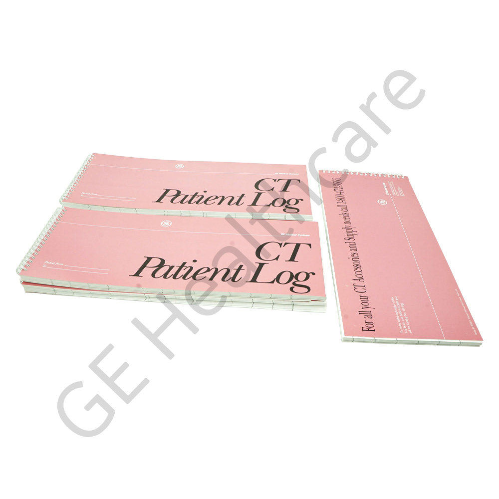 GE CT Patient Log Books GE CT Patient Log Books