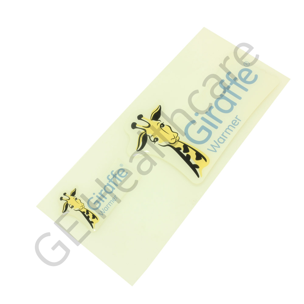 Sticker Label Set Branding GiraffeÂ® Warmer PMS Cool Gray 1C